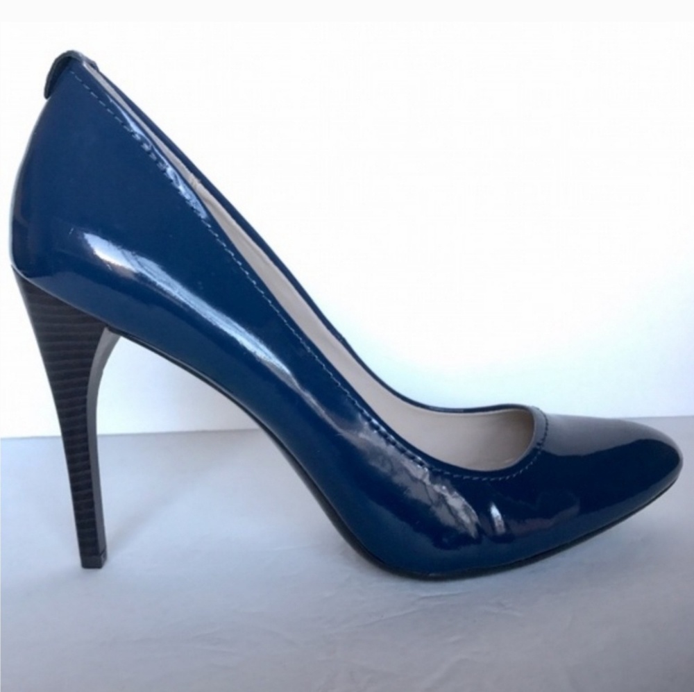 Calvin Klein Whinnie Navy Blue Patent Leather Heel